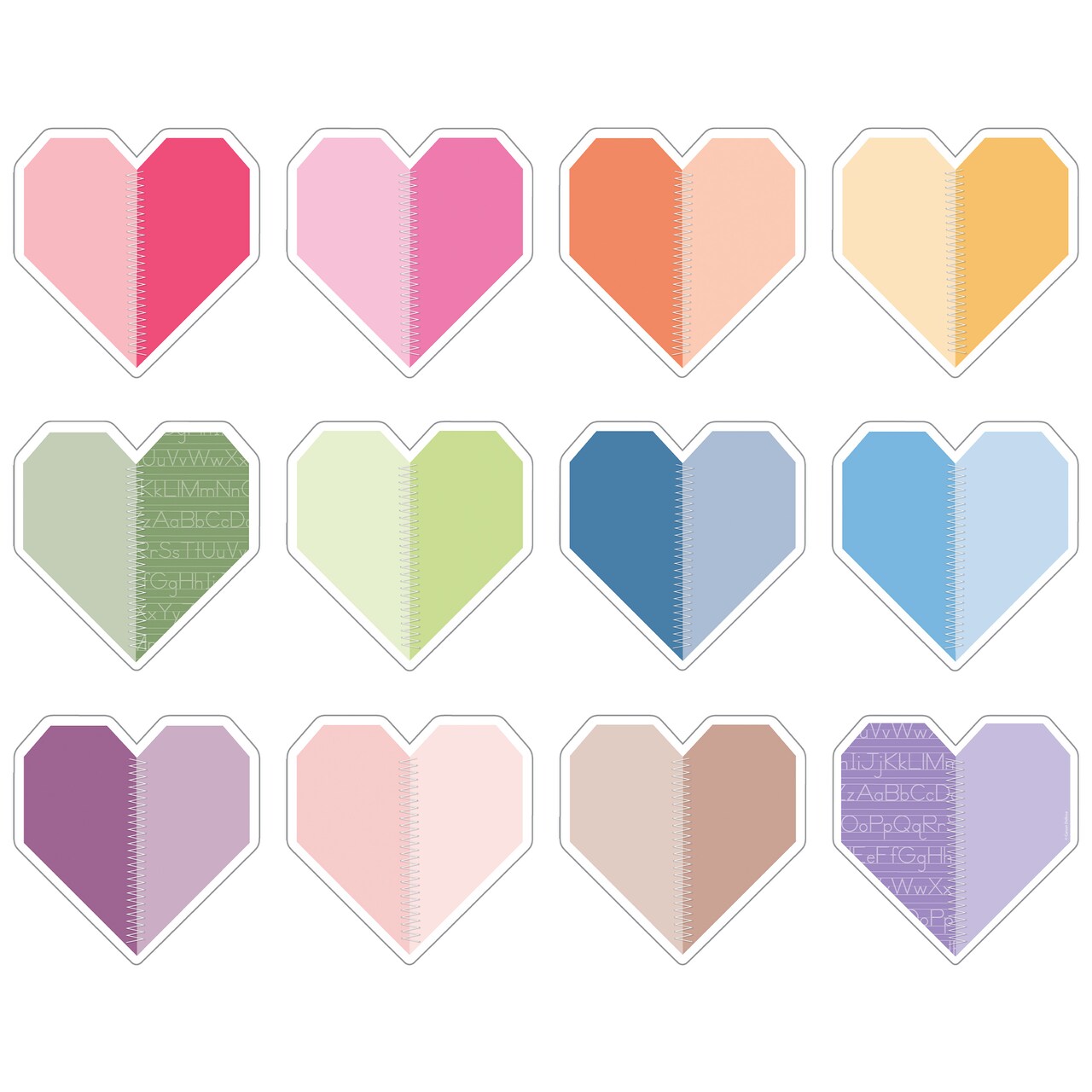 Carson Dellosa Crafty and Cool 36pc Handmade Hearts Bulletin Board Decorations, Colorful Heart Decor for Bulletin Board, White Board, Cork Board, Valentines Day Decorations, and Classroom Decor